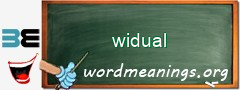 WordMeaning blackboard for widual